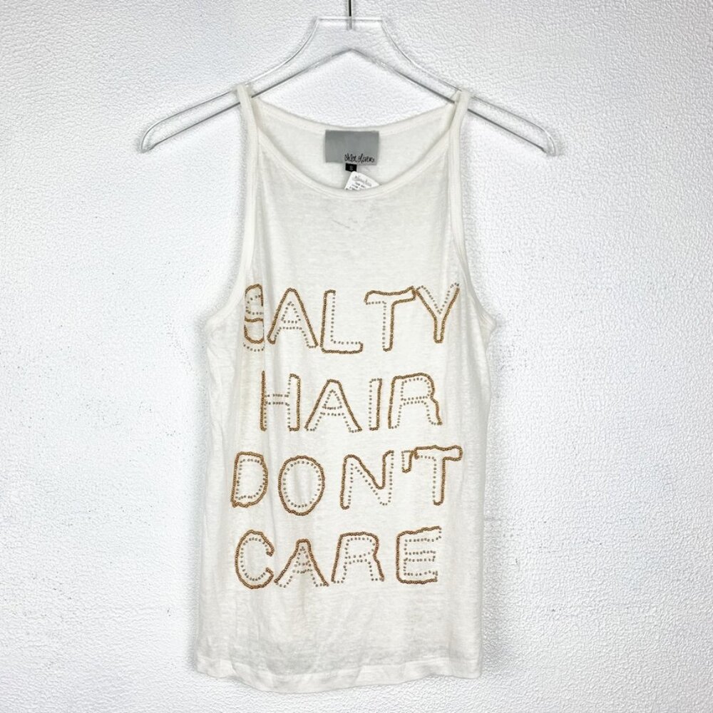 Chloe Oliver | Salty Hair Don't Care Linen Tank Top